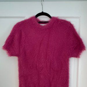 Hot Pink Fuzzy Sweater